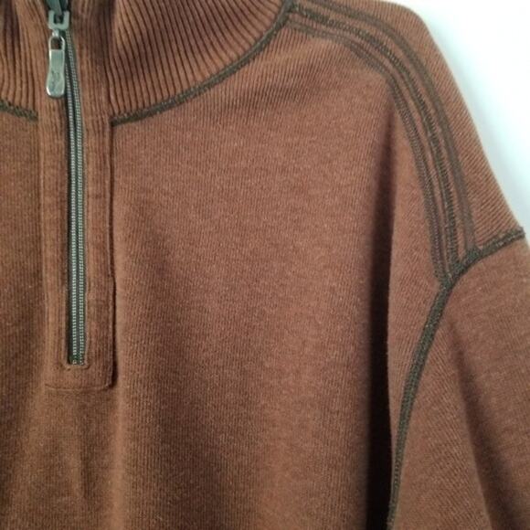 Tommy Bahama Flipshort Reversible Brown Sweater - Picture 8 of 12